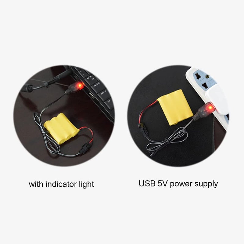 Fielect 4.8 V 250mA USB Charging Cable with SM-2P Connector Plug for RC Car Ni-MH Ni-CD Battery - Image 5